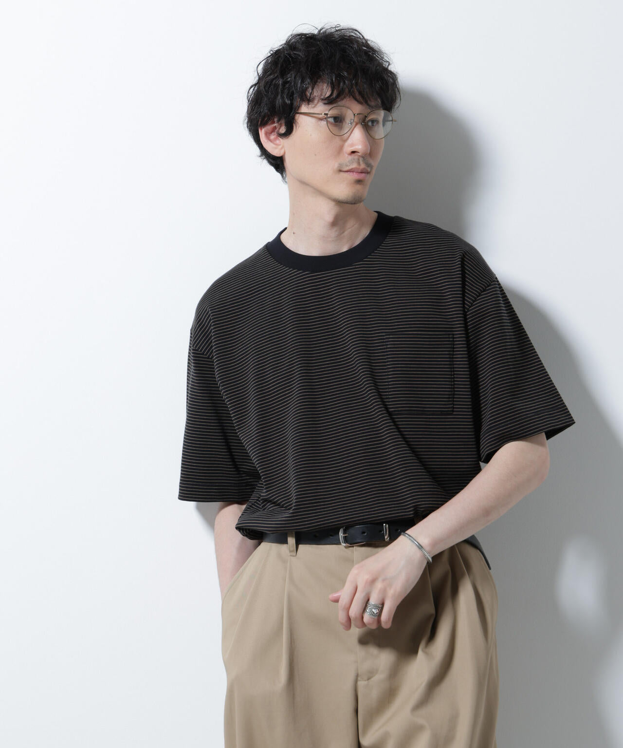 20シルケットボーダーTシャツ 半袖