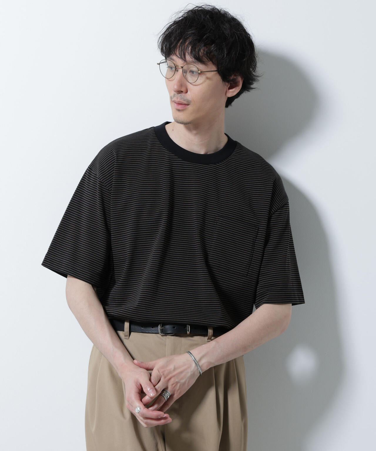 20シルケットボーダーTシャツ 半袖