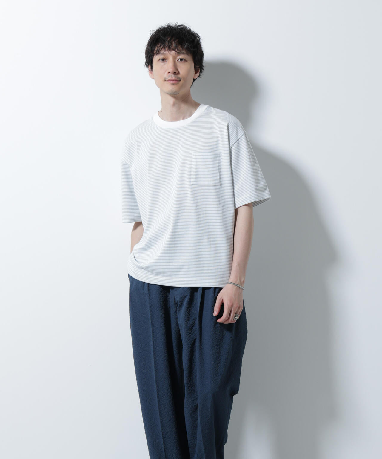 20シルケットボーダーTシャツ 半袖