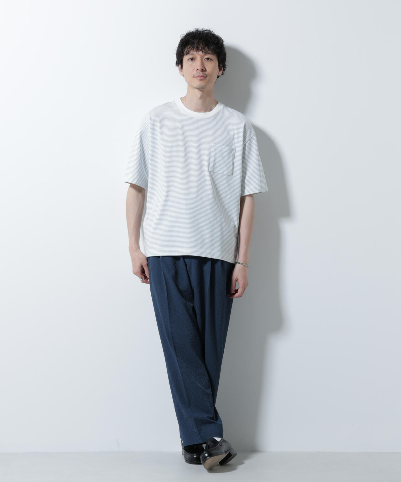20シルケットボーダーTシャツ 半袖