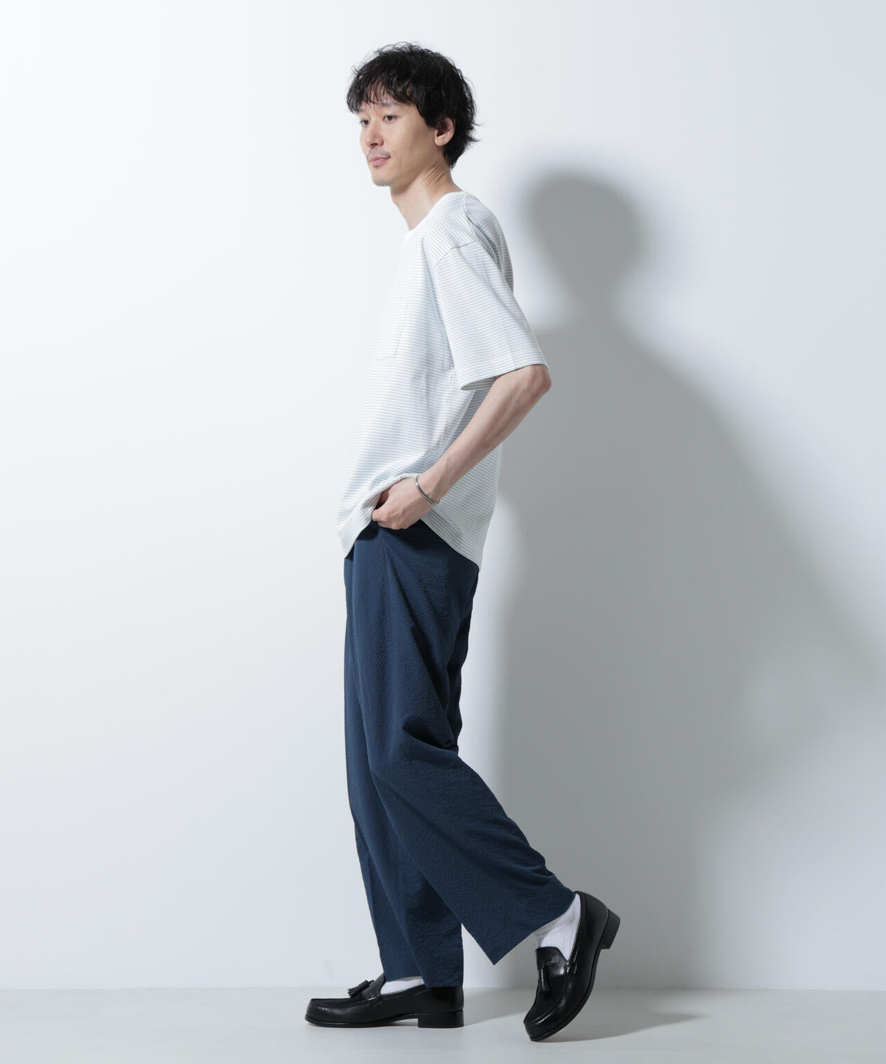 20シルケットボーダーTシャツ 半袖