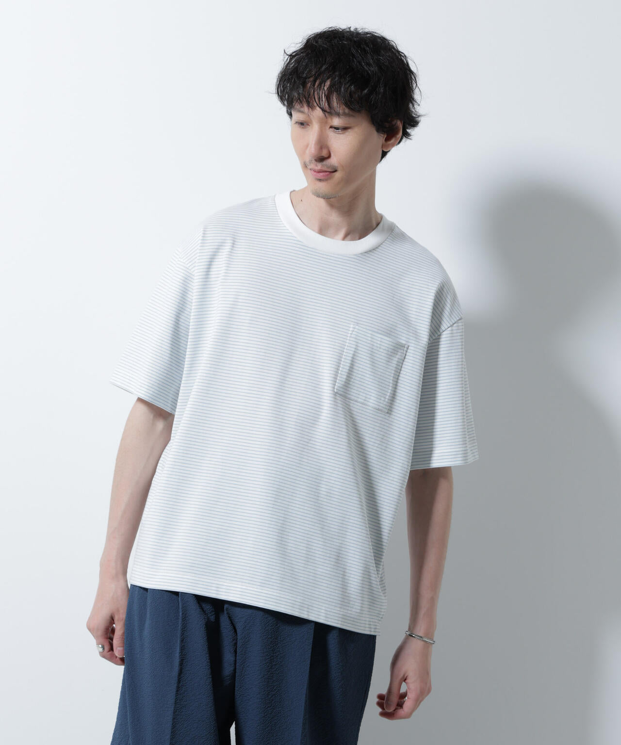 20シルケットボーダーTシャツ 半袖