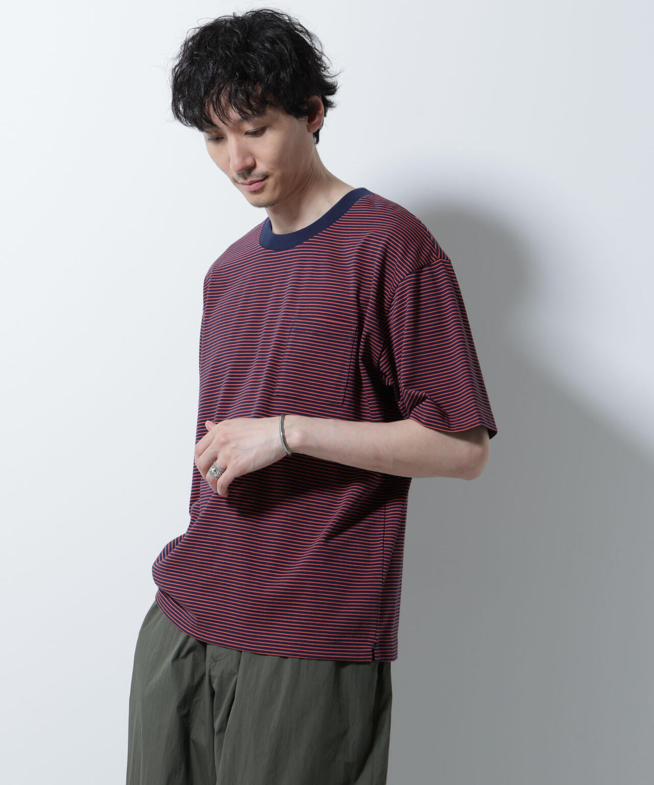 20シルケットボーダーTシャツ 半袖