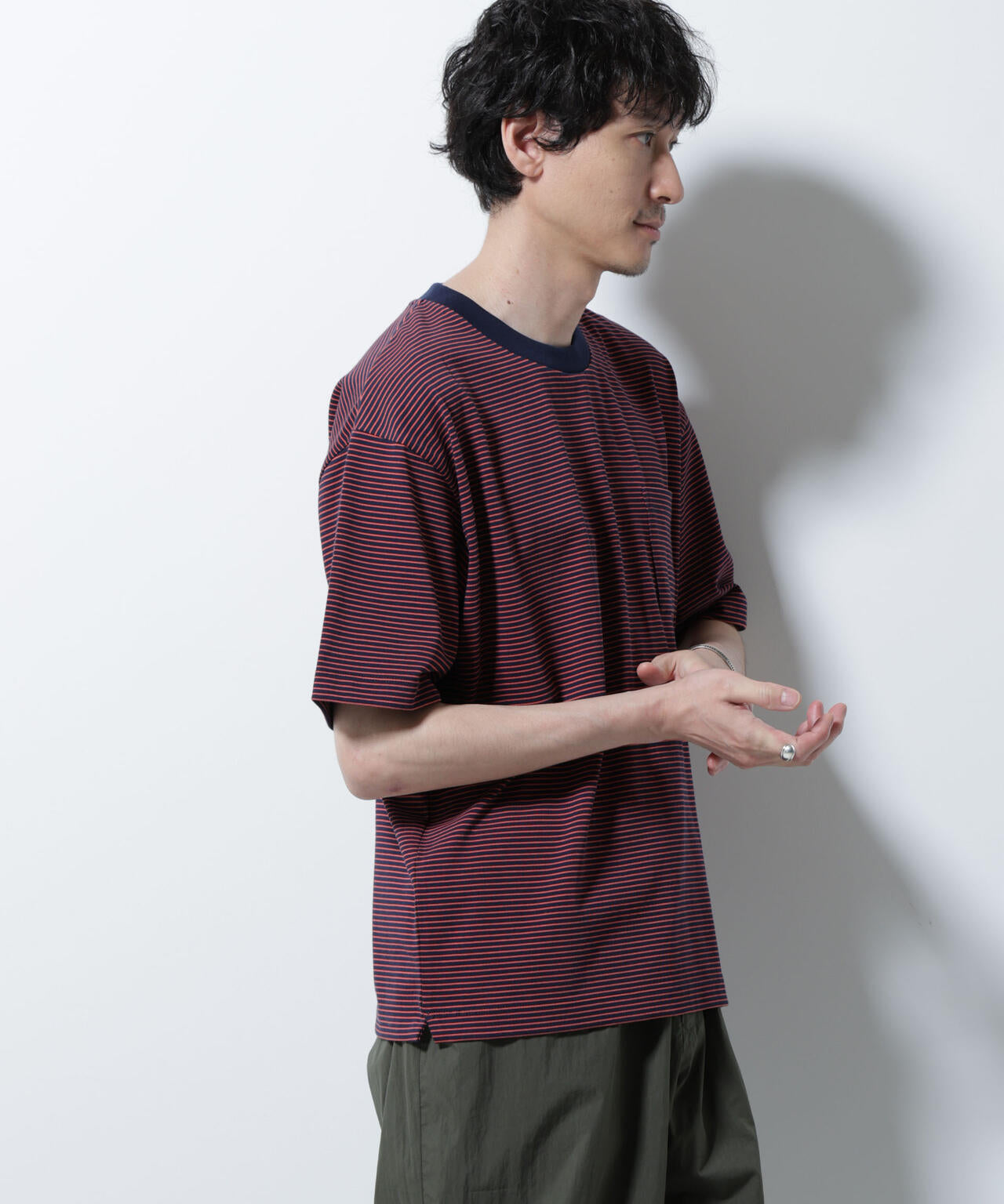 20シルケットボーダーTシャツ 半袖