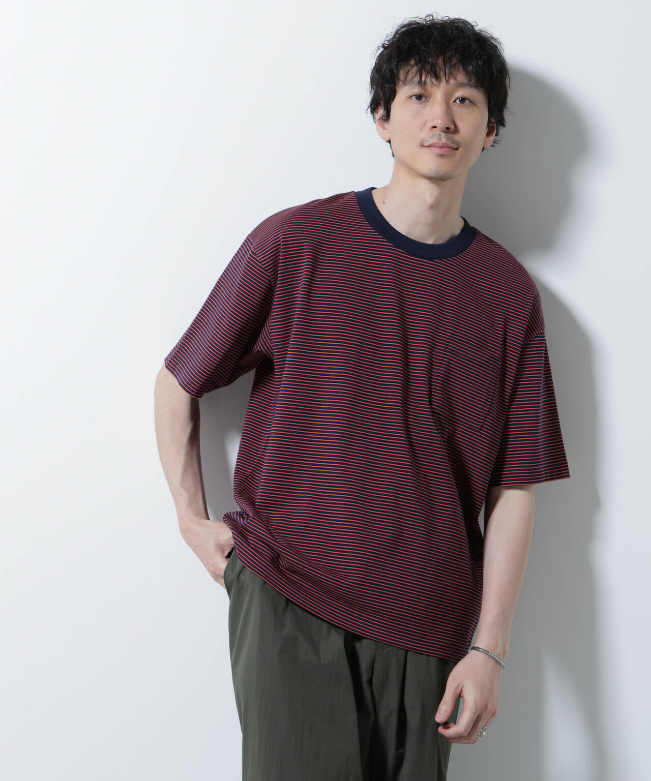 20シルケットボーダーTシャツ 半袖