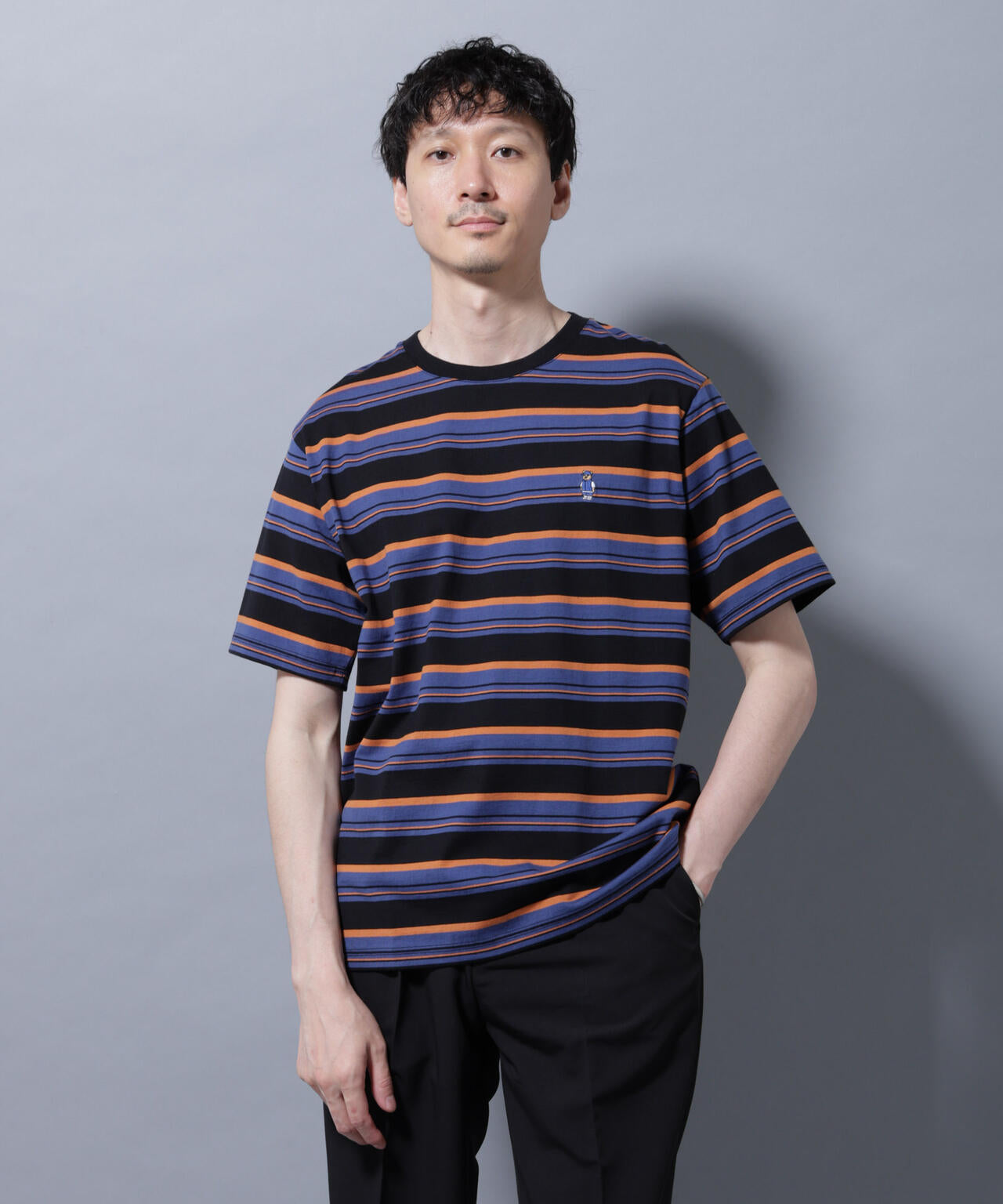 ナノベアボーダーTシャツ 半袖