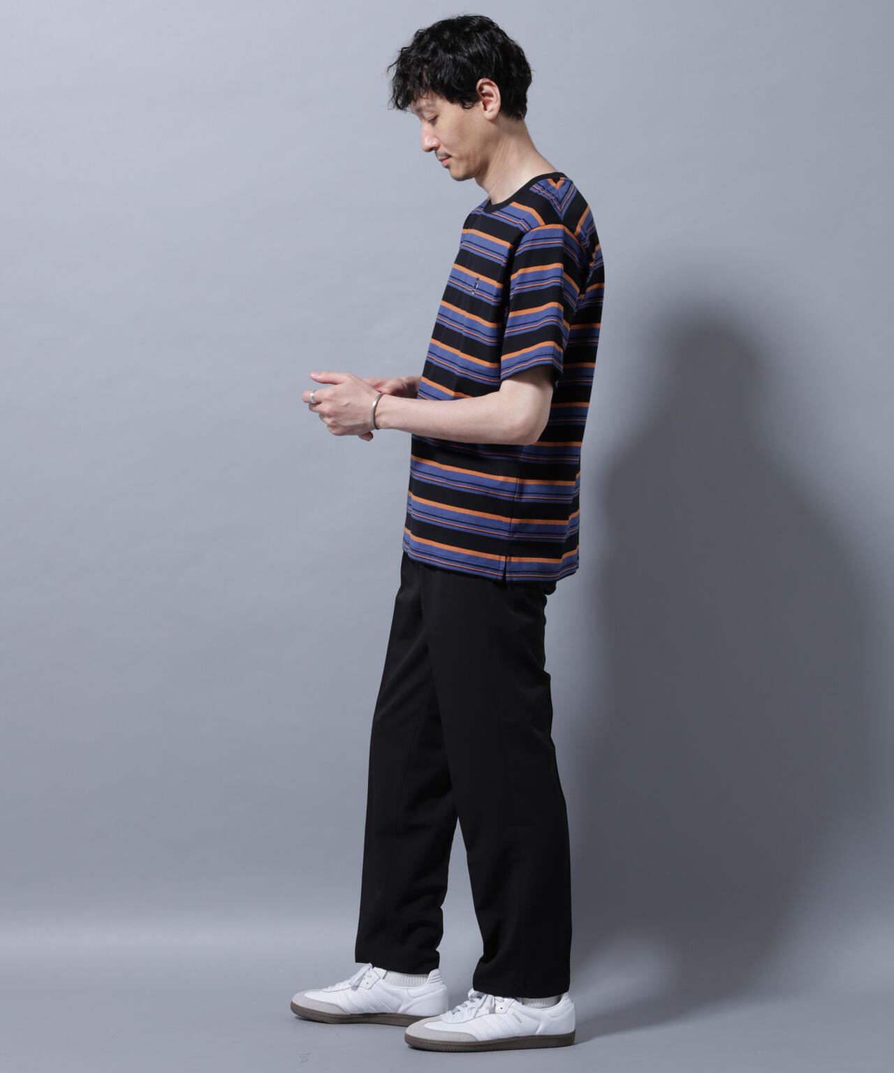 ナノベアボーダーTシャツ 半袖