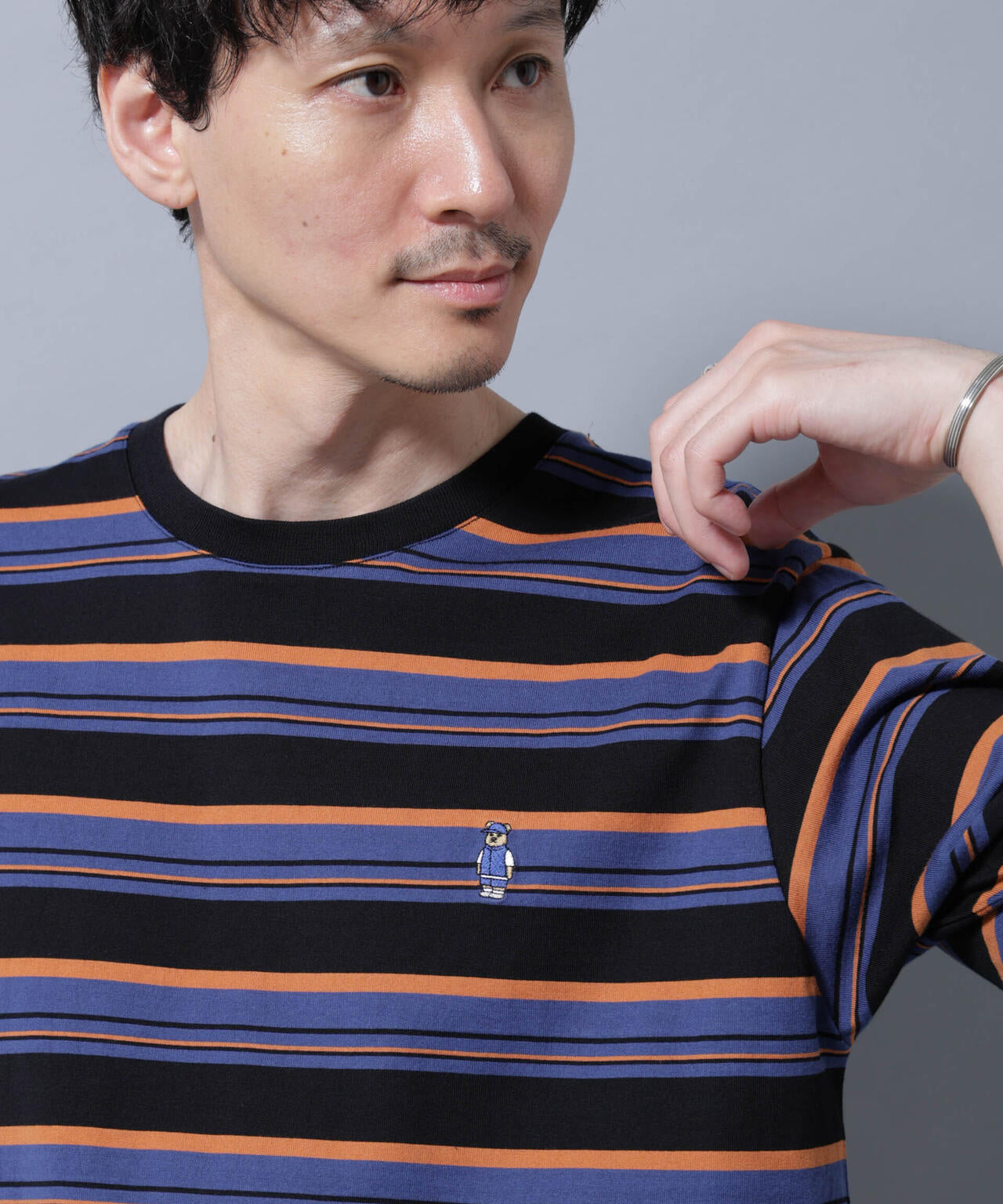 ナノベアボーダーTシャツ 半袖