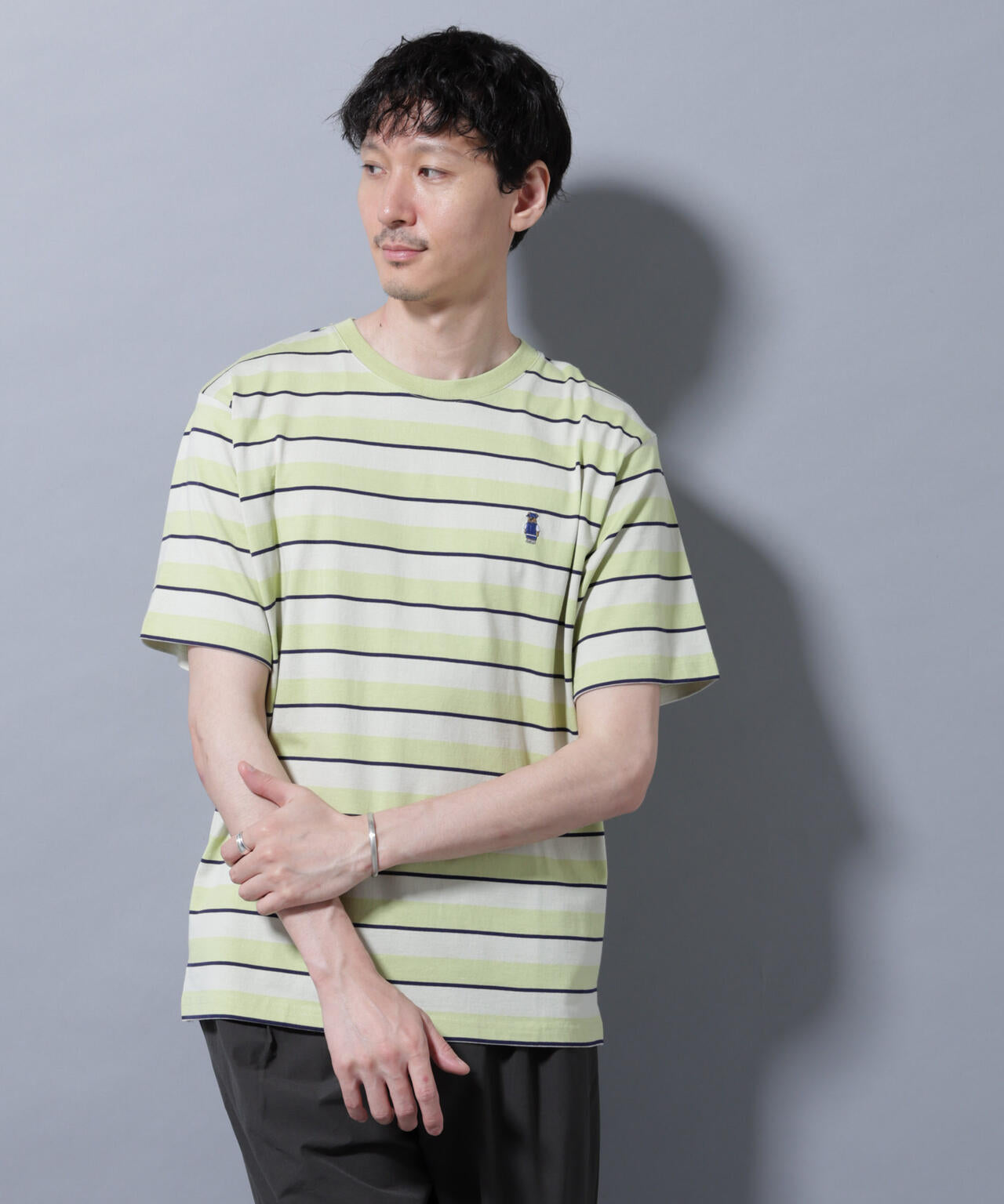 ナノベアボーダーTシャツ 半袖