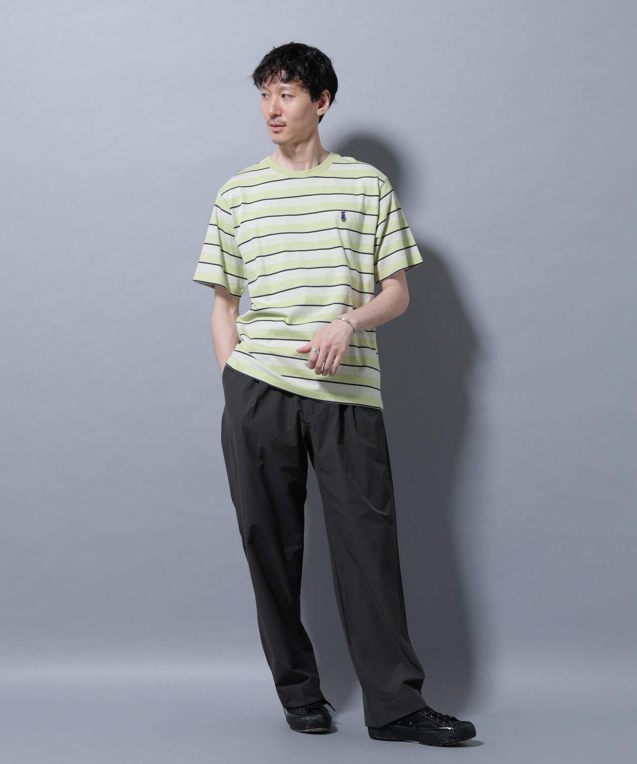 ナノベアボーダーTシャツ 半袖