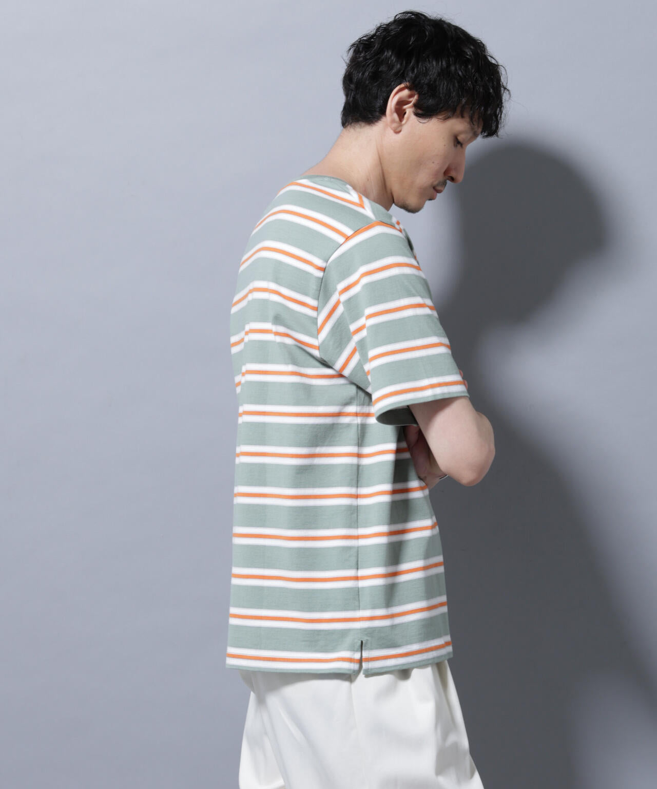 ナノベアボーダーTシャツ 半袖