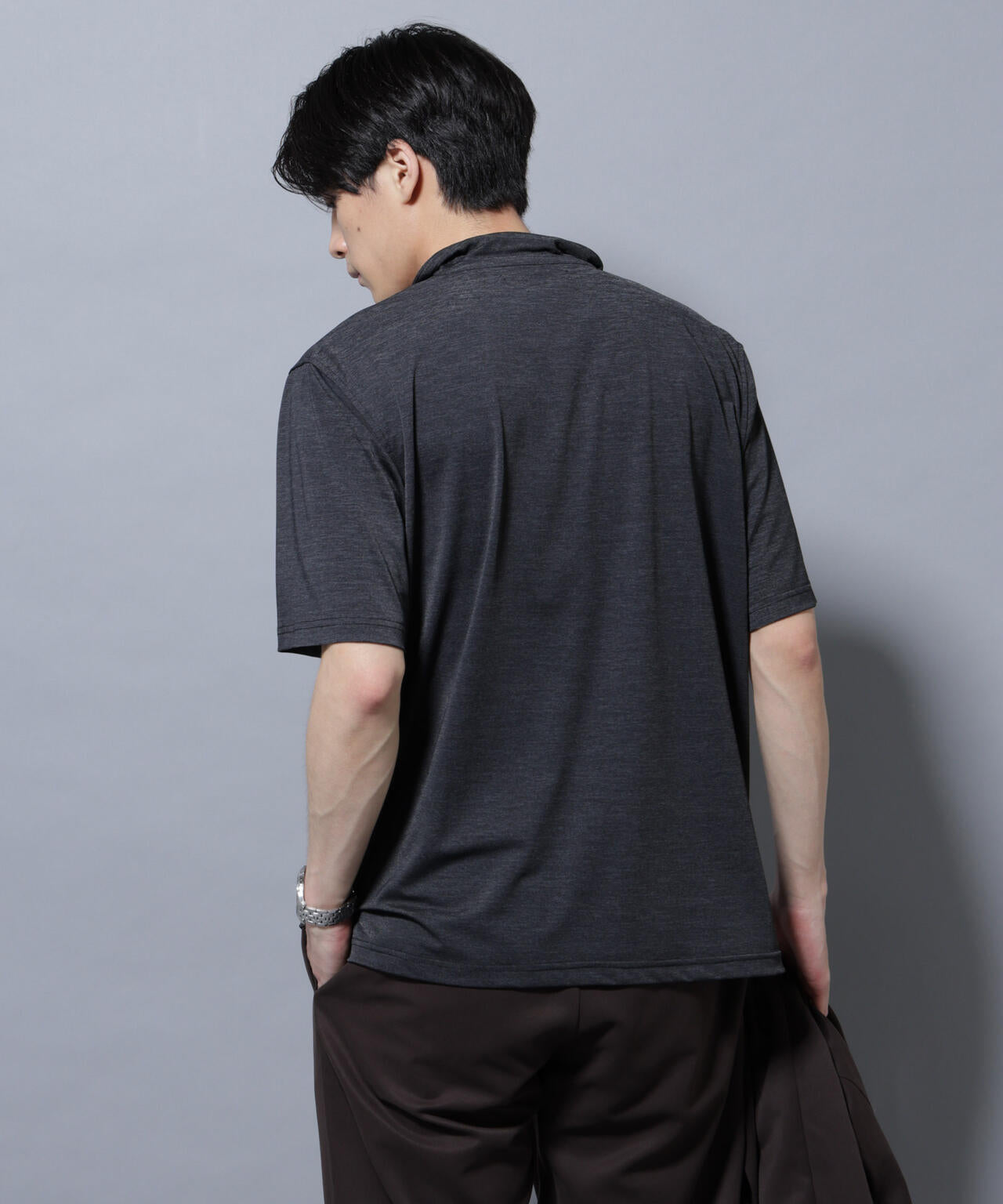 ストレッチメランジポロシャツ半袖