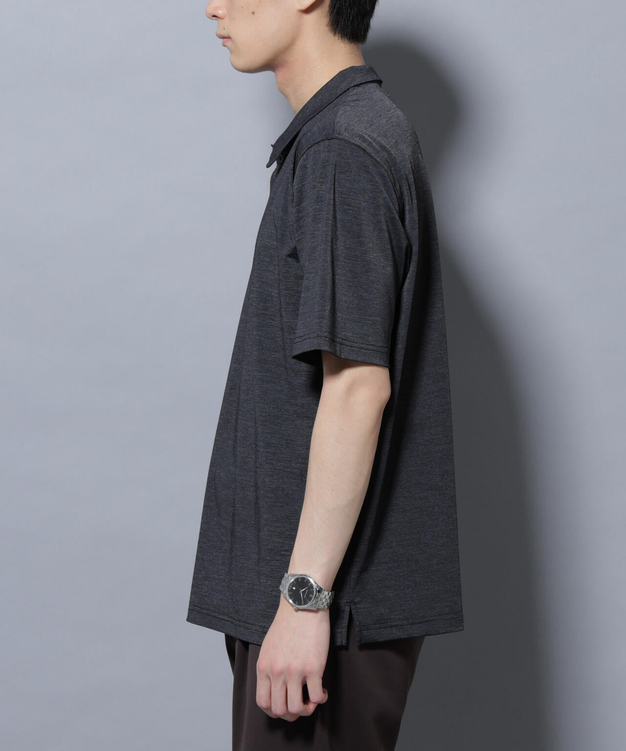 ストレッチメランジポロシャツ半袖