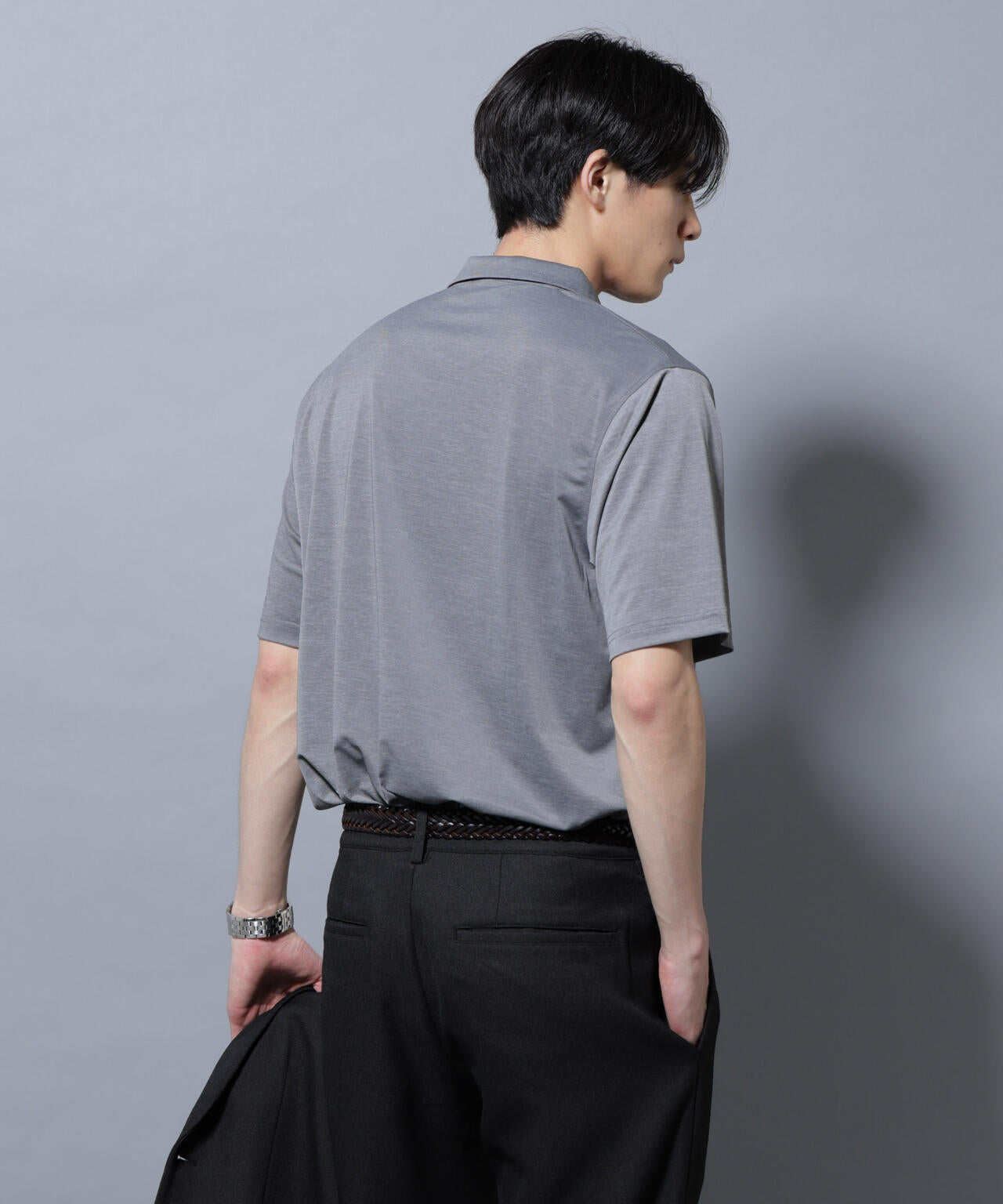 ストレッチメランジポロシャツ半袖