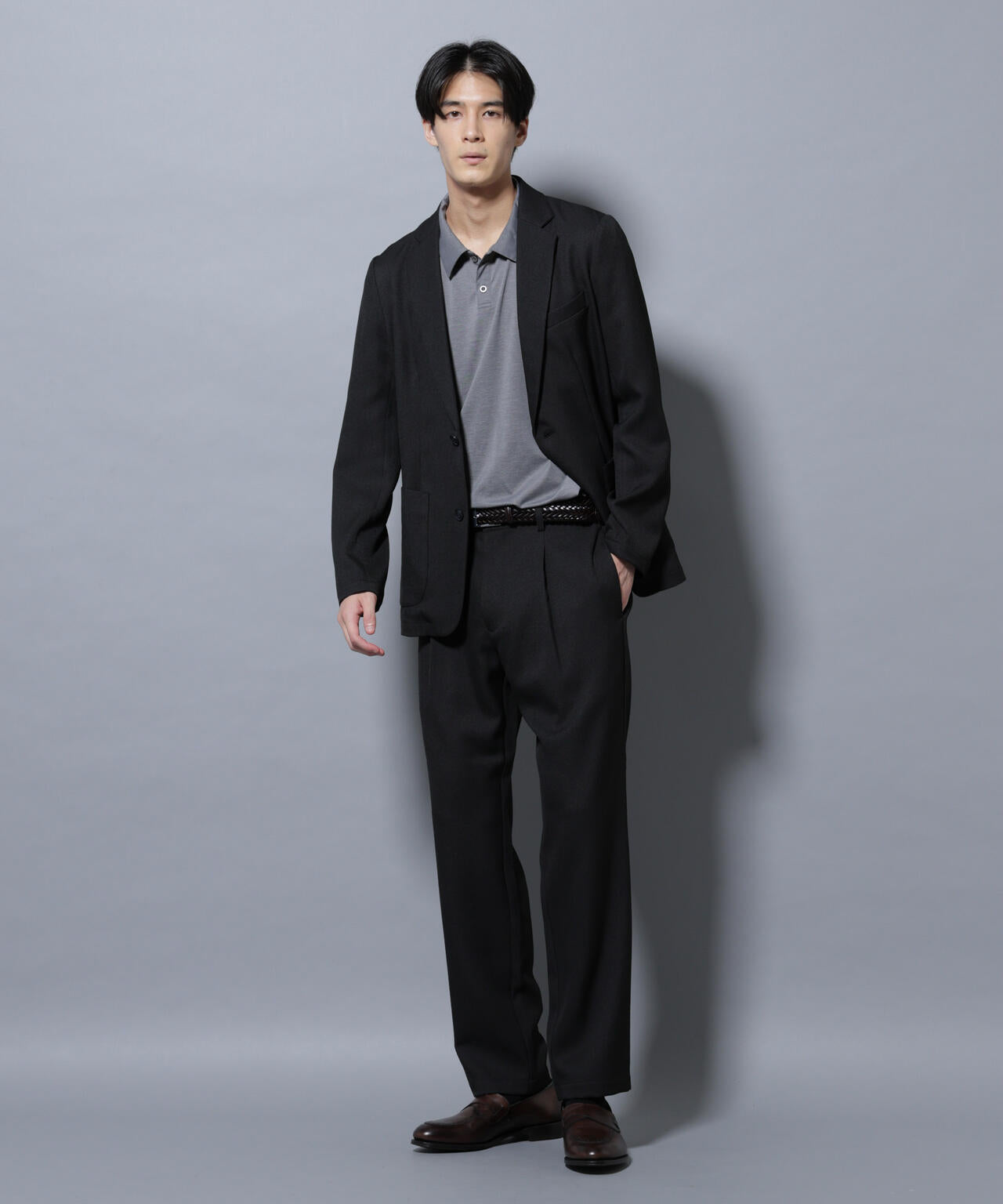 ストレッチメランジポロシャツ半袖