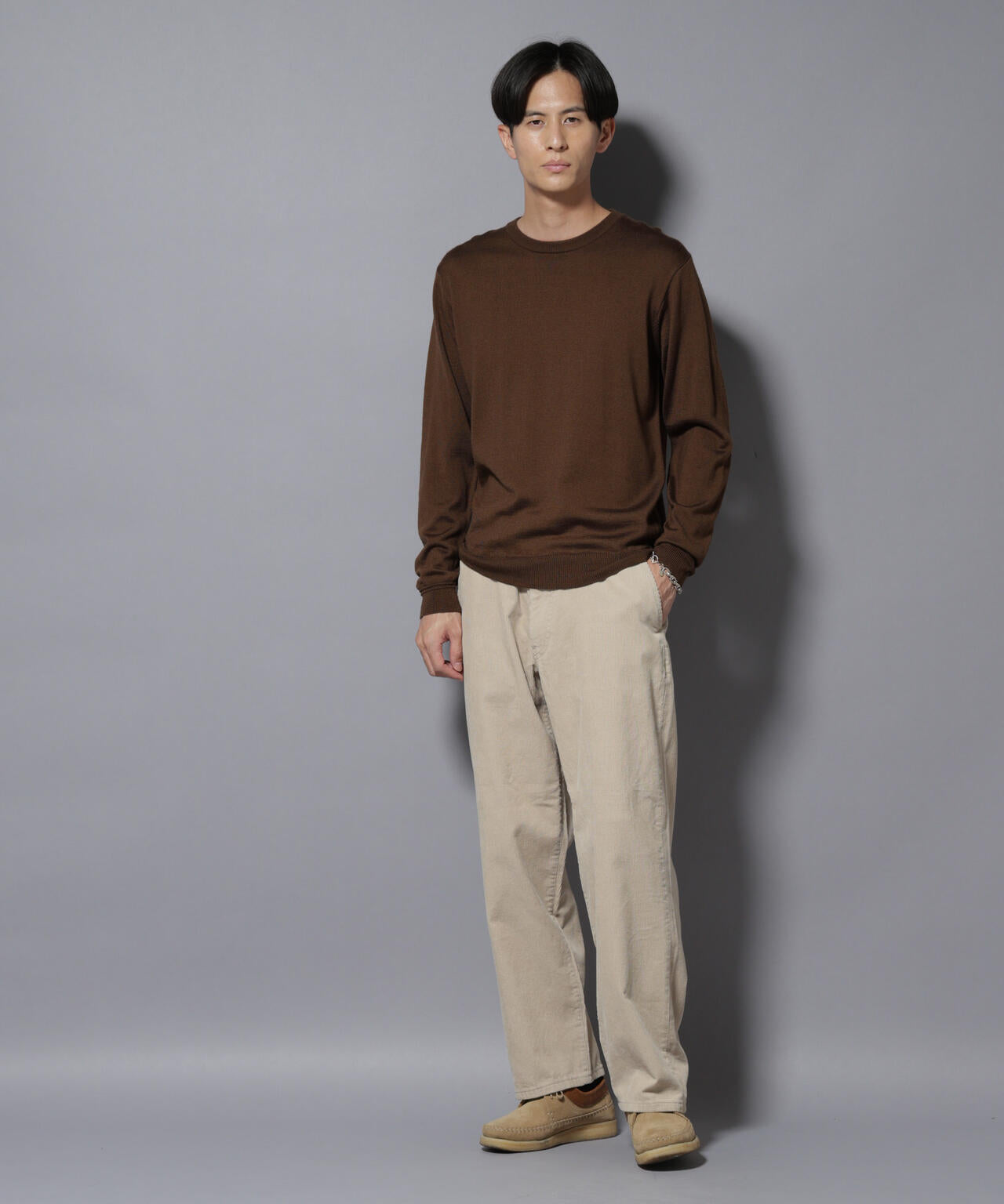 コーデュロイイージーバギーパンツ