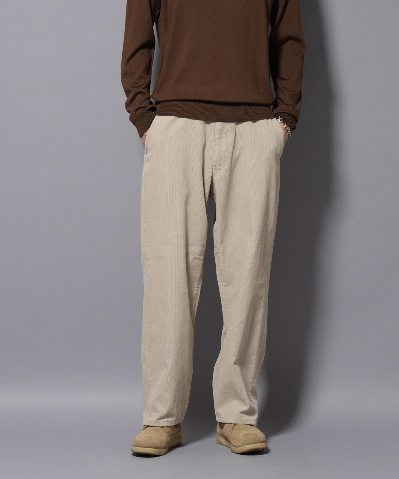 コーデュロイイージーバギーパンツ