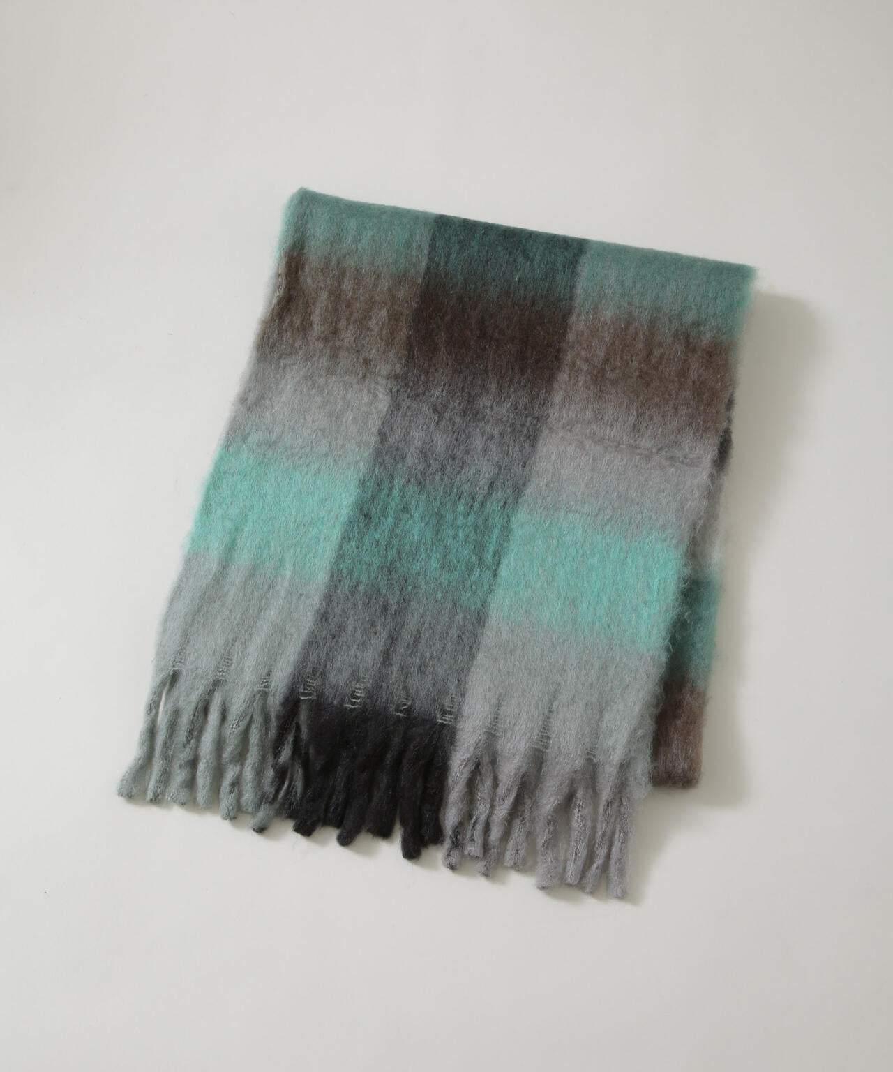 ボリュームフリンジマフラー / チェック