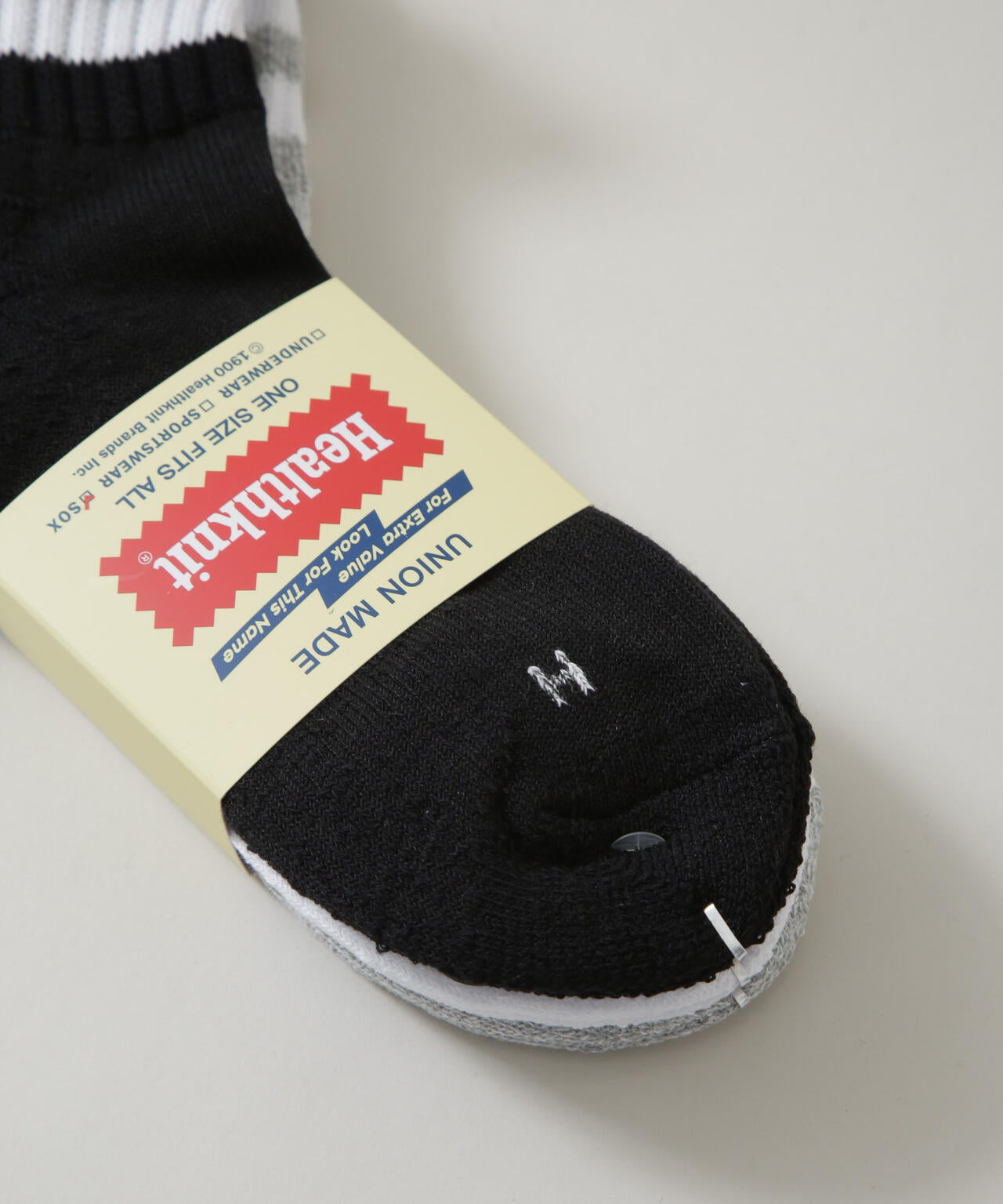 Healthknit/シンカーモノトーン2本ライン ソックス 3足セット