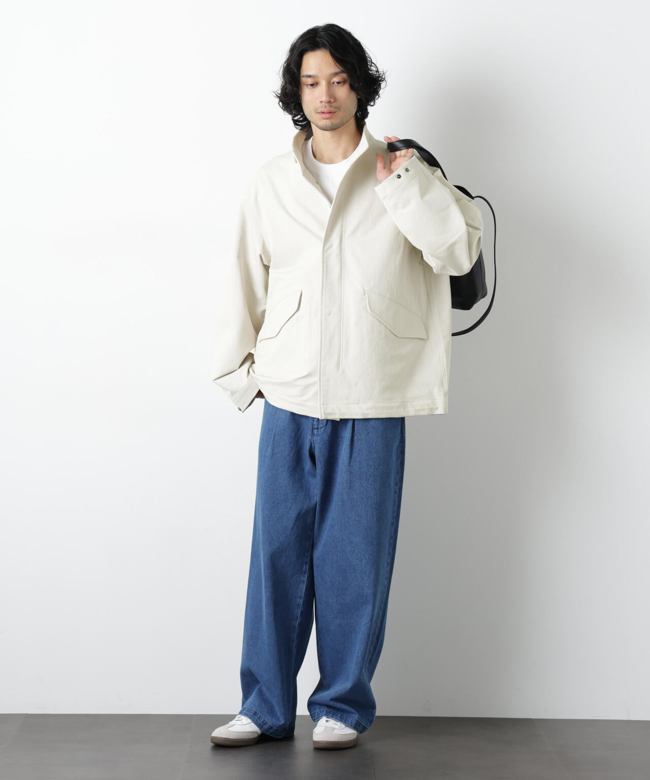 ドレープショートモッズブルゾン