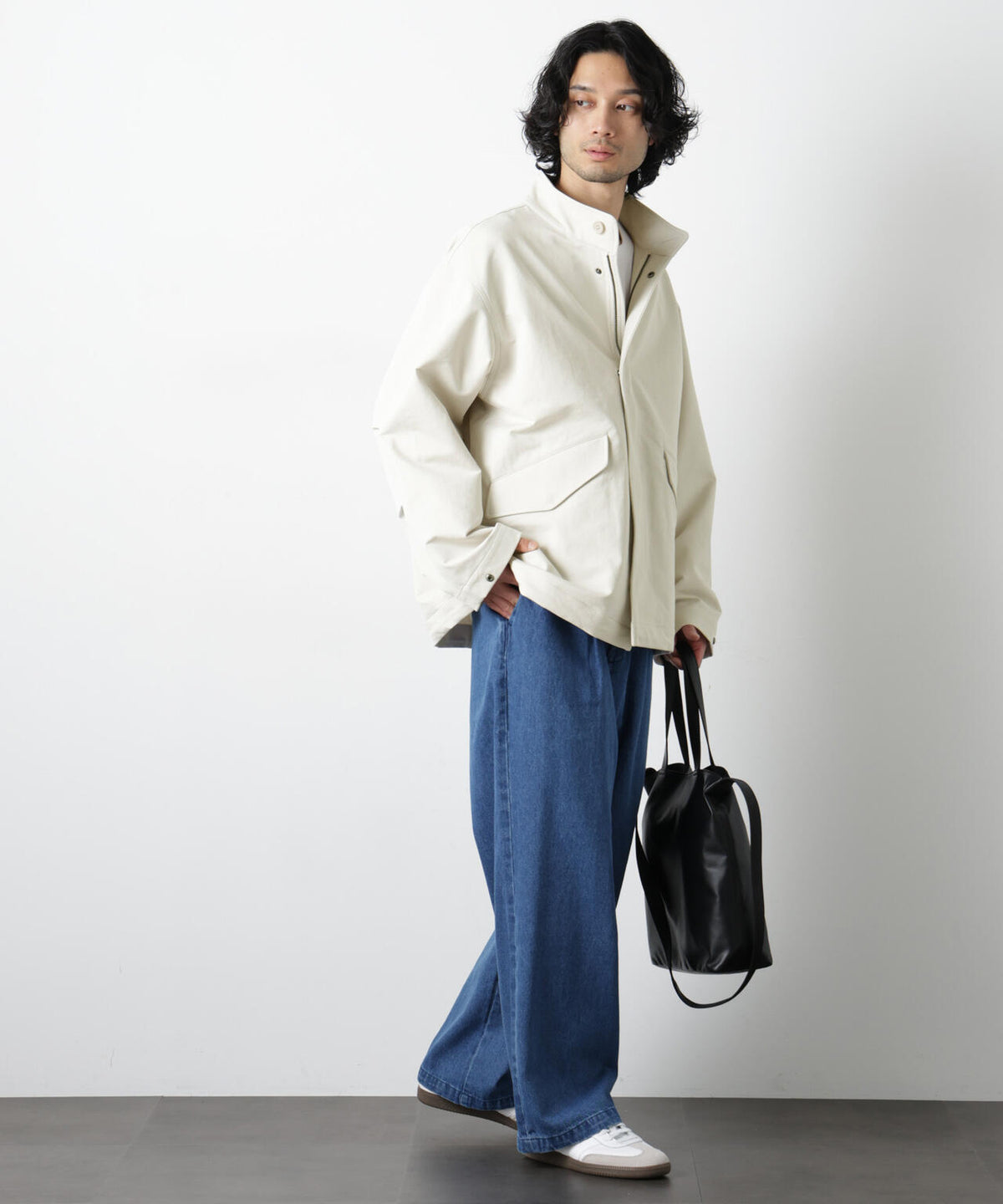 ドレープショートモッズブルゾン