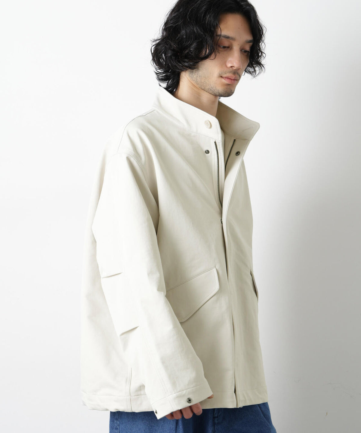 ドレープショートモッズブルゾン
