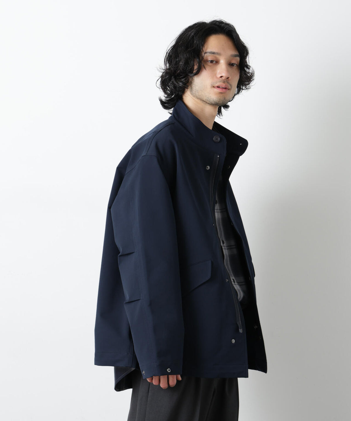 ドレープショートモッズブルゾン