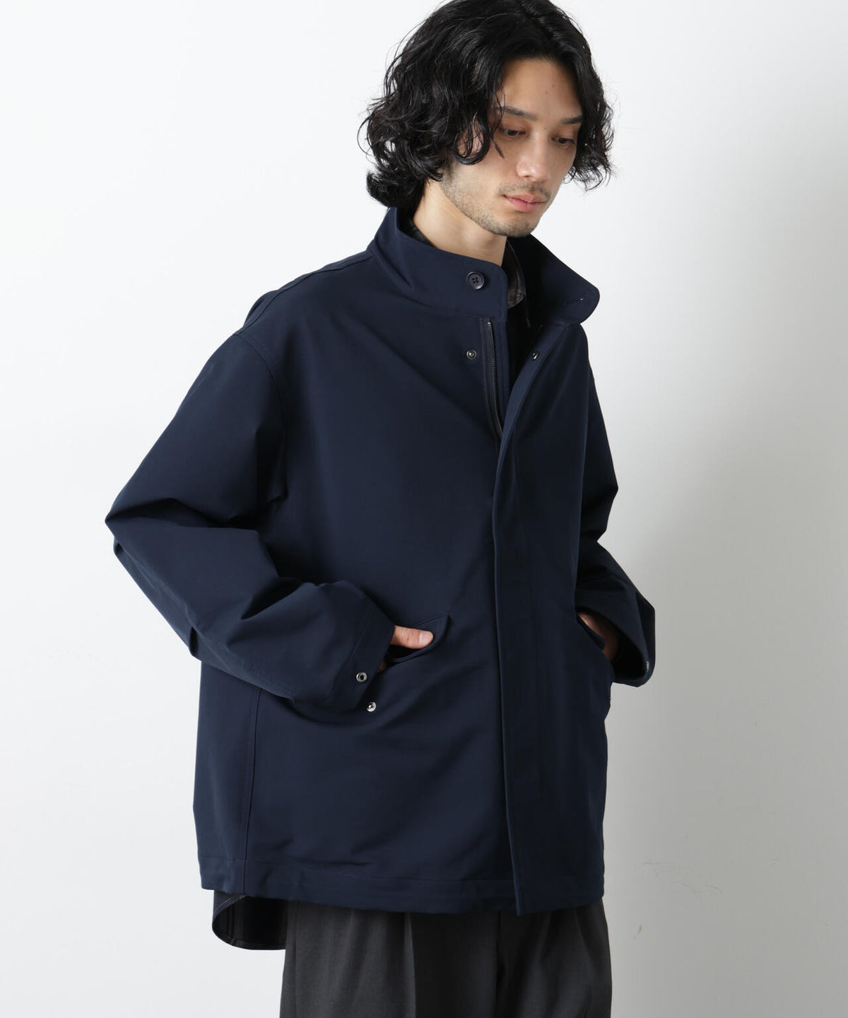 ドレープショートモッズブルゾン