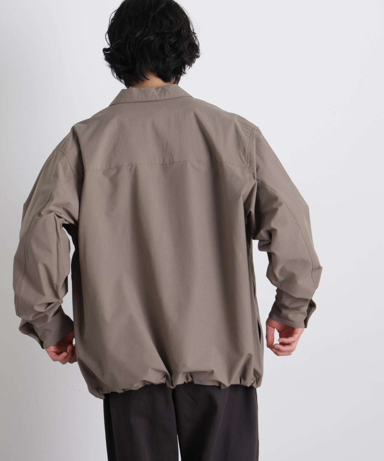 ストレッチワイドシャツブルゾン