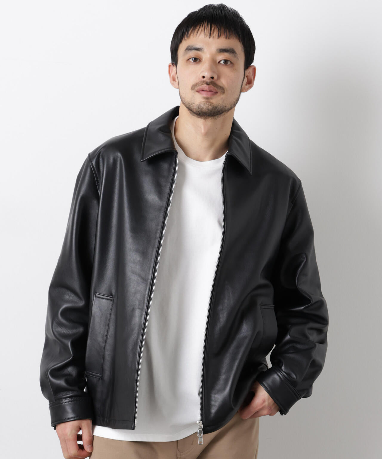 レザーシングルライダースジャケット