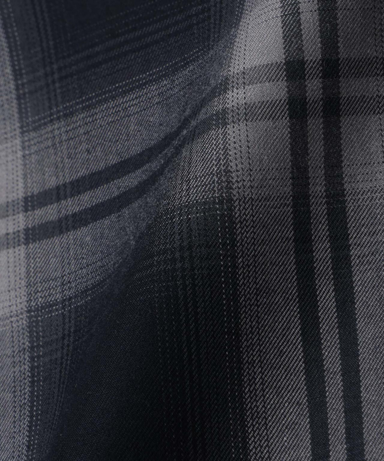 ビッグドレープチェックシャツ 長袖