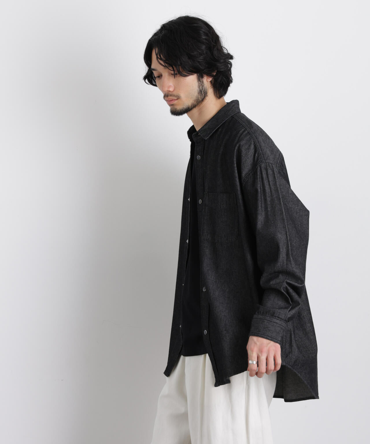 6.5oz リラックスデニムシャツ 長袖