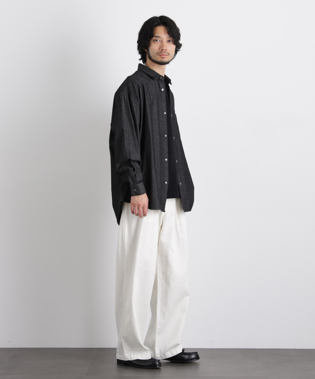 6.5oz リラックスデニムシャツ 長袖