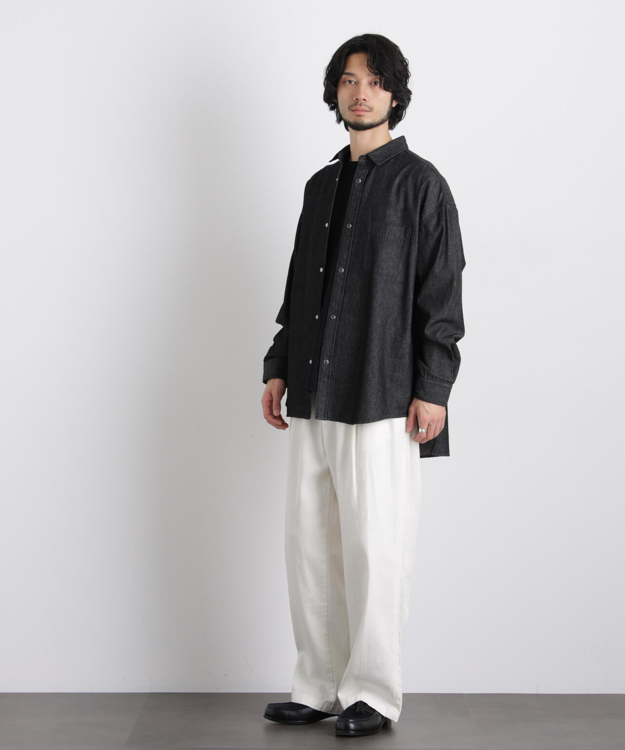 6.5oz リラックスデニムシャツ 長袖