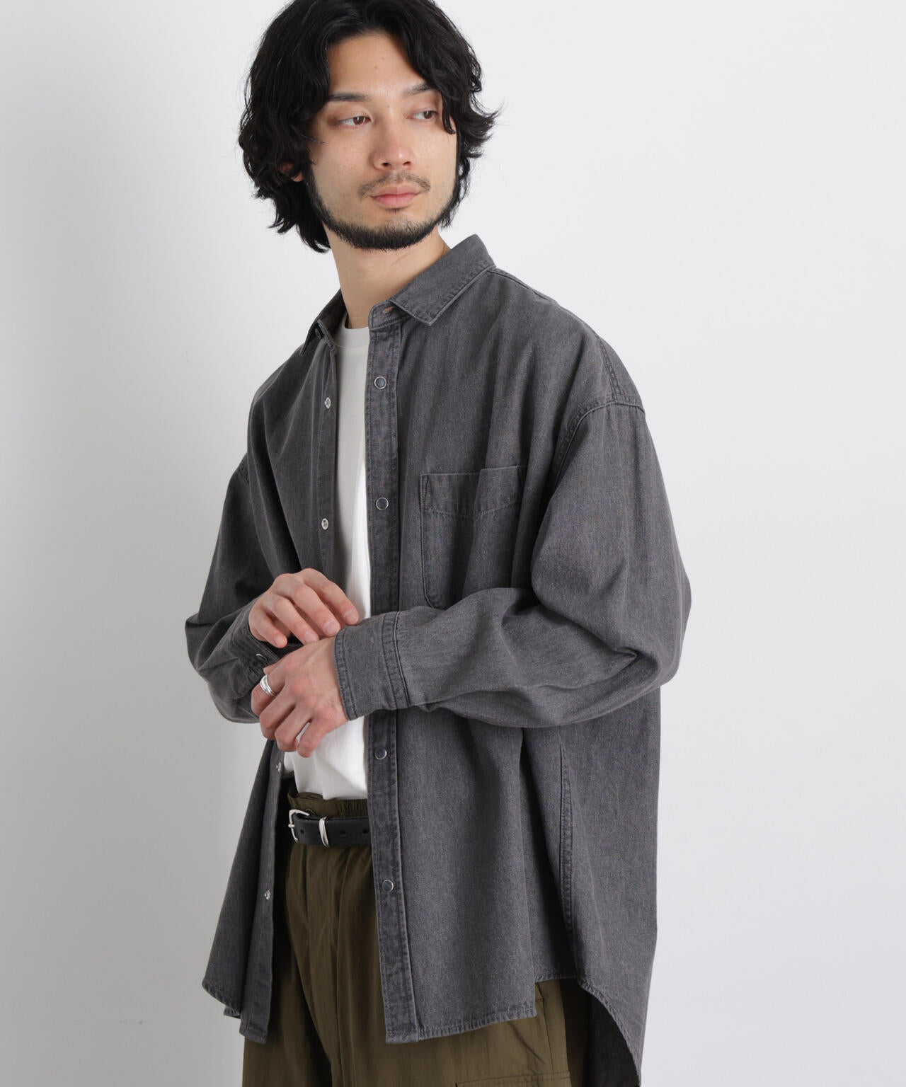 6.5oz リラックスデニムシャツ 長袖