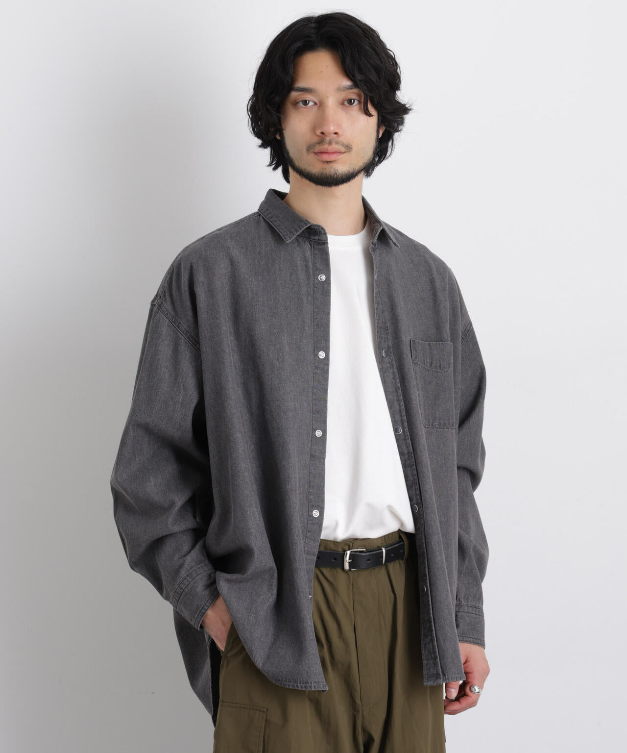 6.5oz リラックスデニムシャツ 長袖