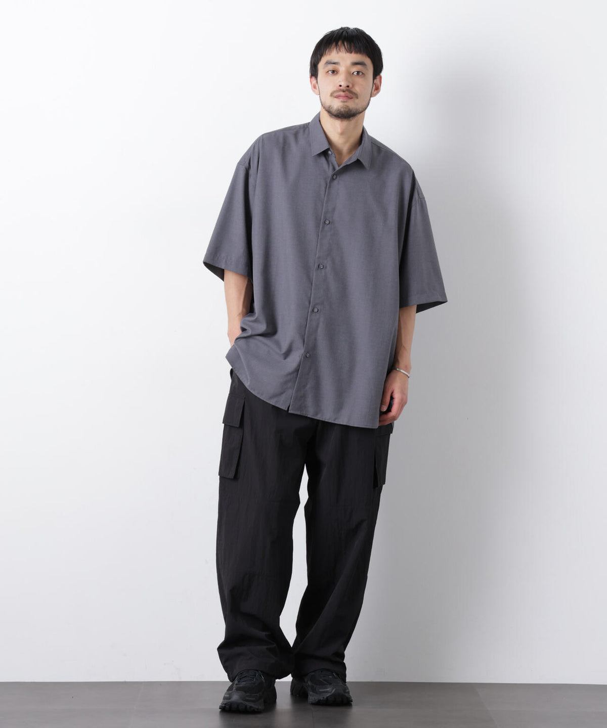 ビッグドレープシャツ 半袖