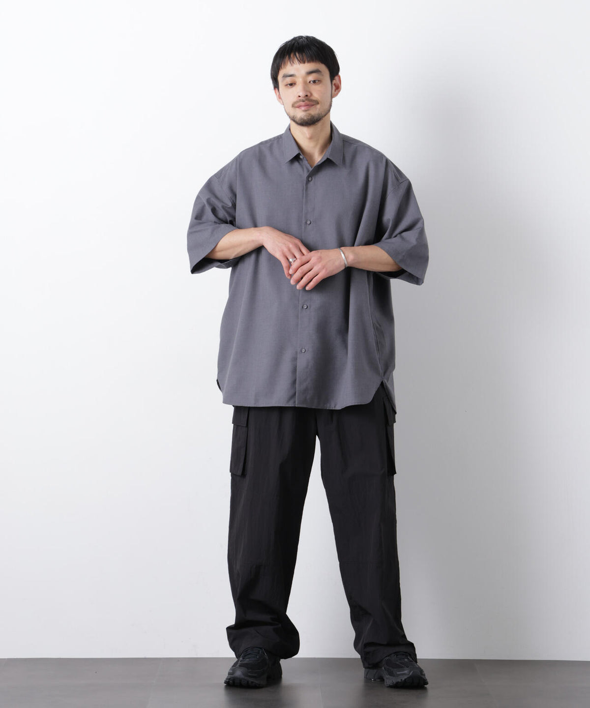 ビッグドレープシャツ 半袖