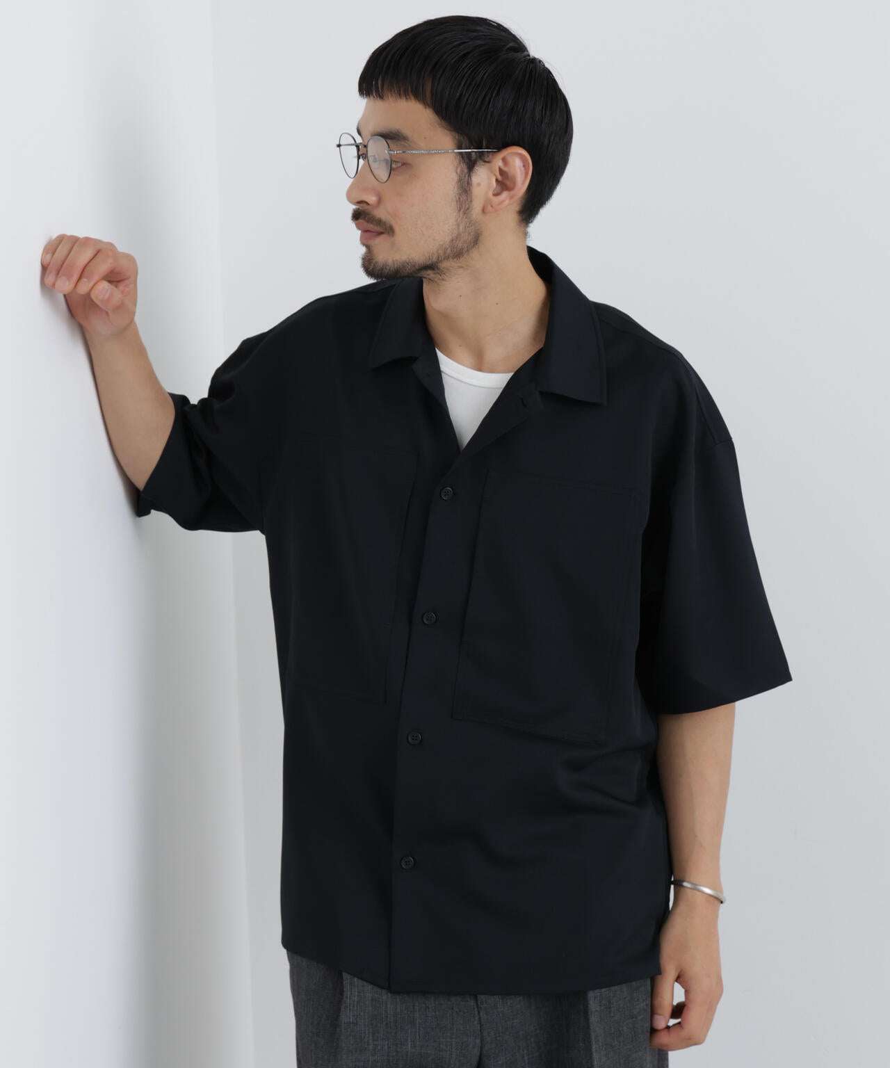 COOLFIBER(R)ドレープツイルシャツ半袖