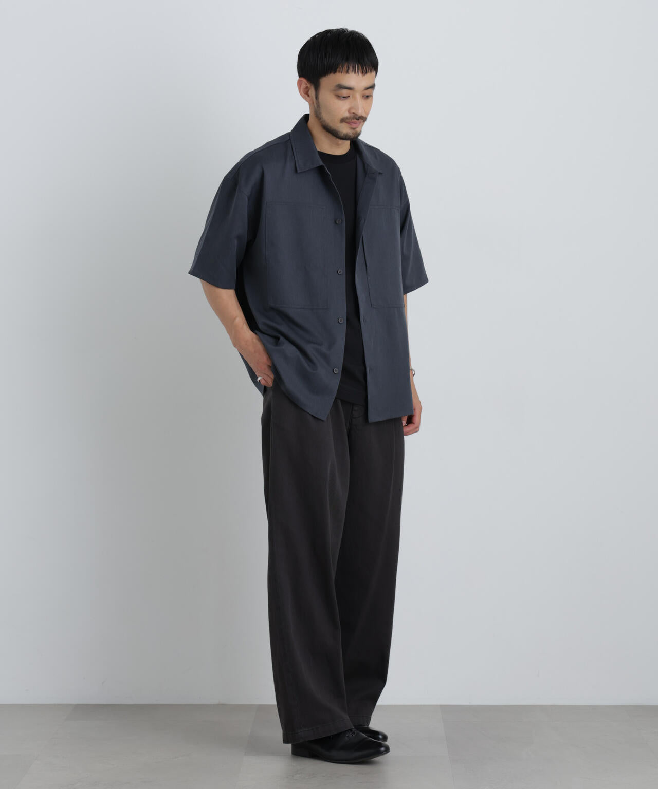 COOLFIBER(R)ドレープツイルシャツ半袖