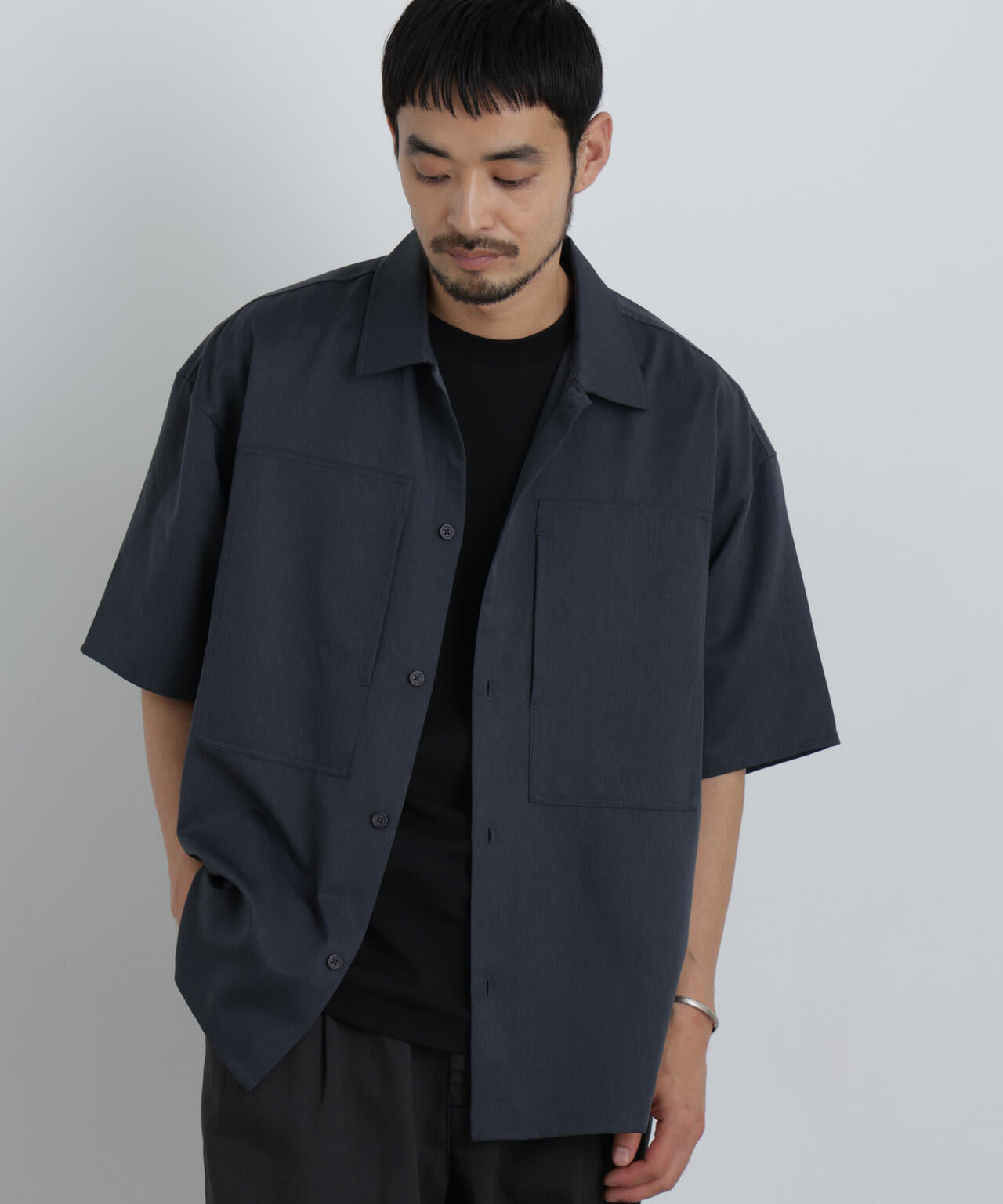 COOLFIBER(R)ドレープツイルシャツ半袖