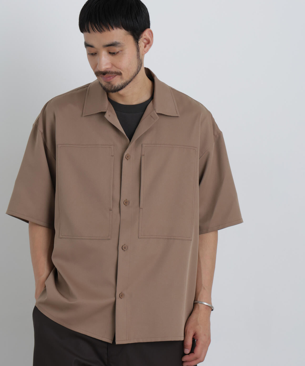 COOLFIBER(R)ドレープツイルシャツ半袖
