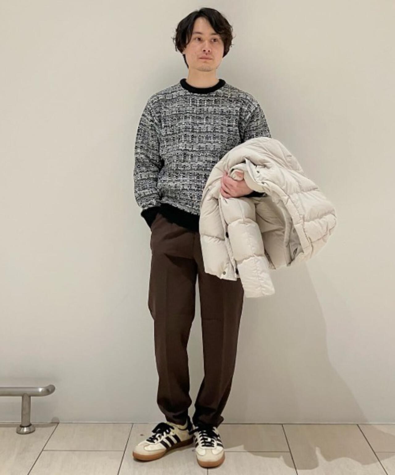 ツイードジャガードニット