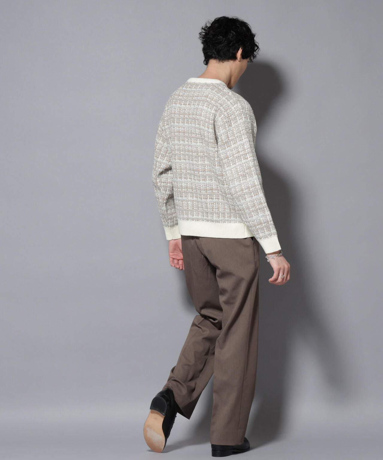 ツイードジャガードニット