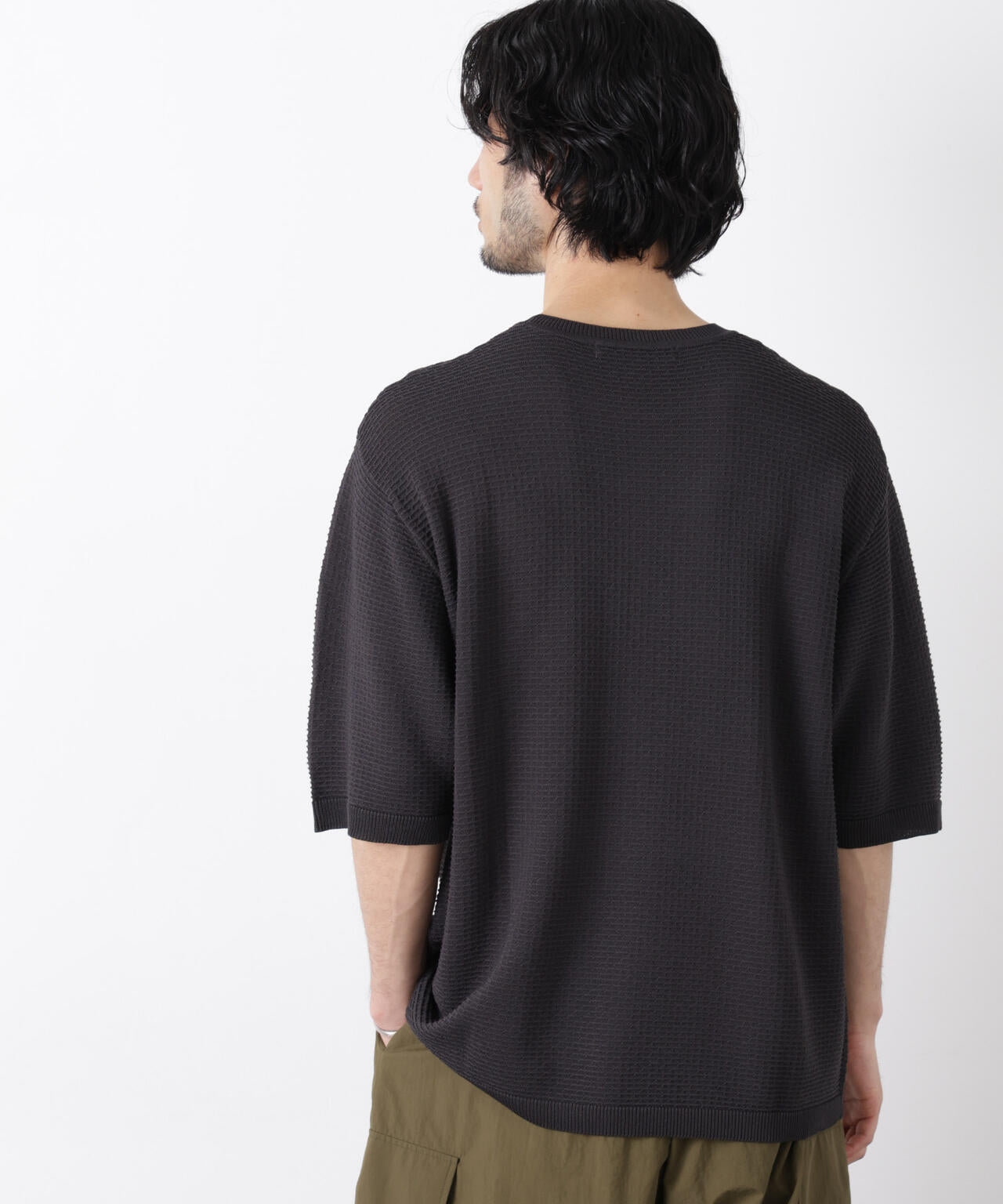 エアリードレープ ニットTシャツ 半袖