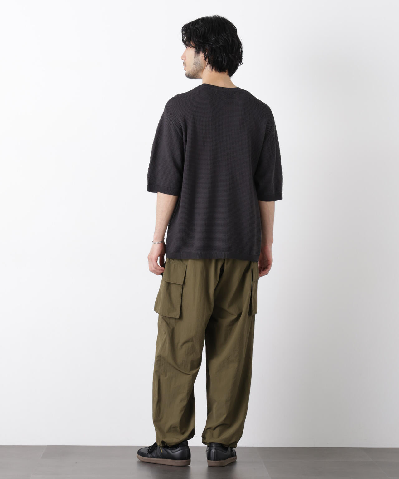 エアリードレープ ニットTシャツ 半袖