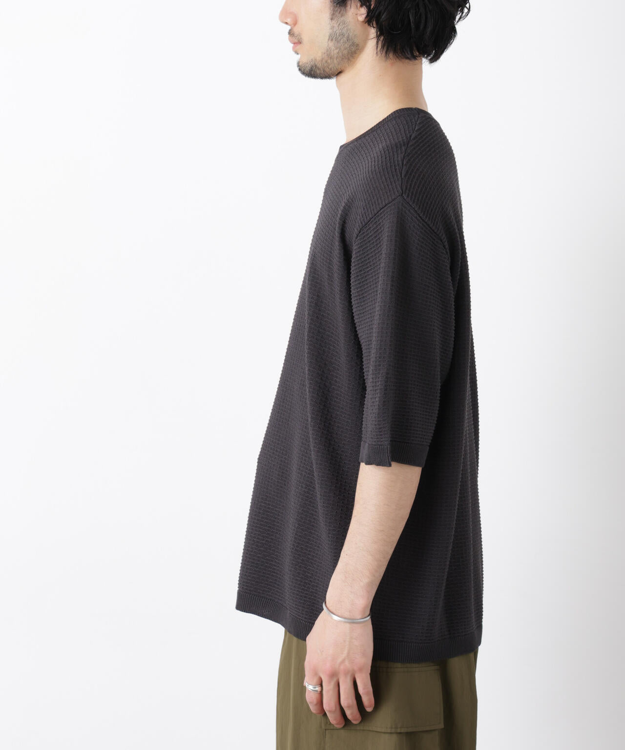 エアリードレープ ニットTシャツ 半袖