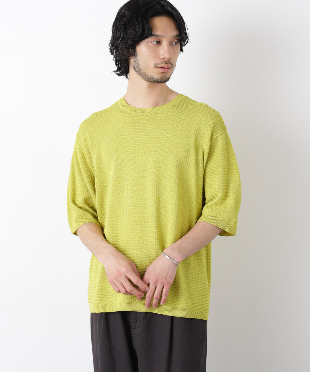 エアリードレープ ニットTシャツ 半袖