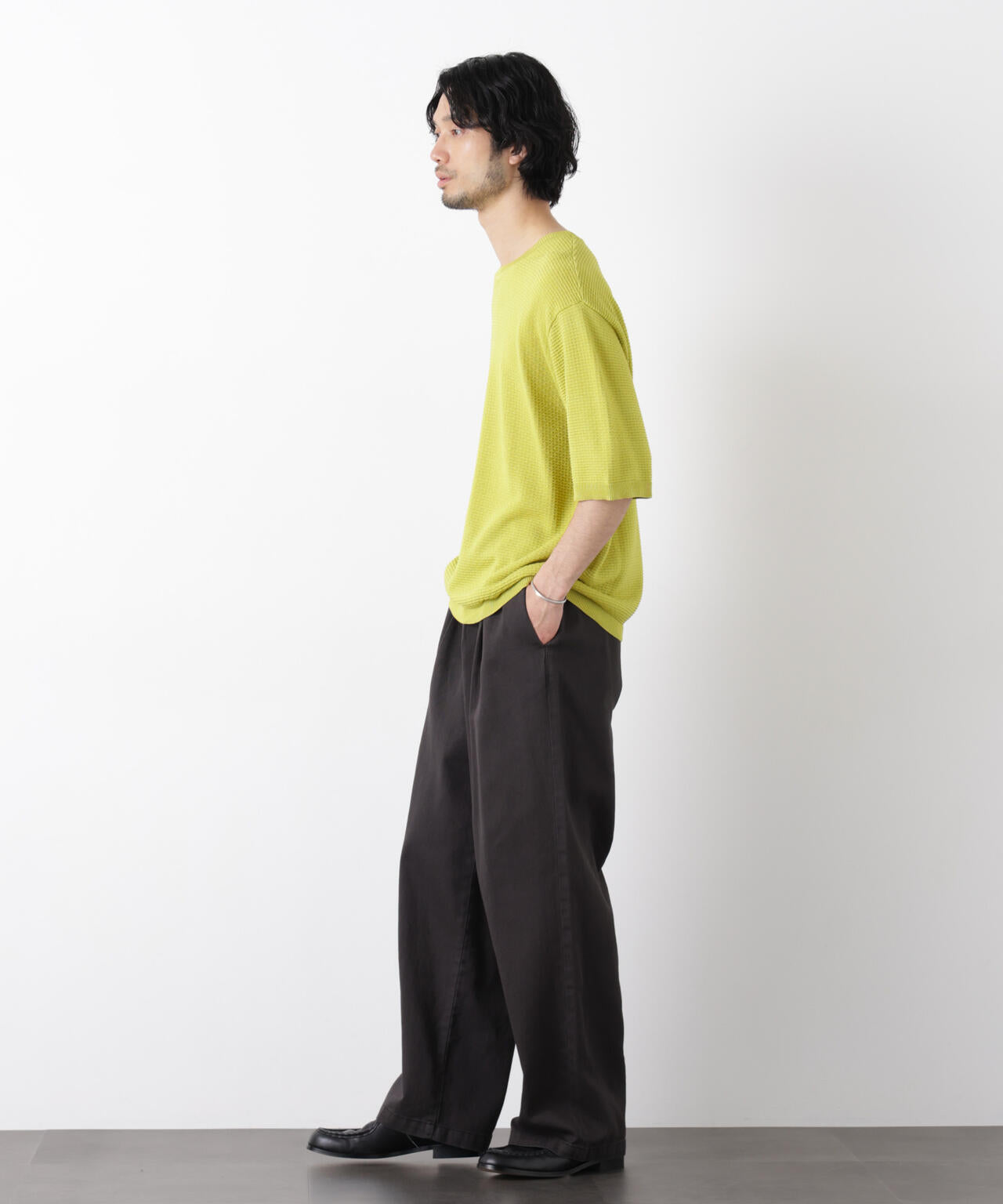 エアリードレープ ニットTシャツ 半袖