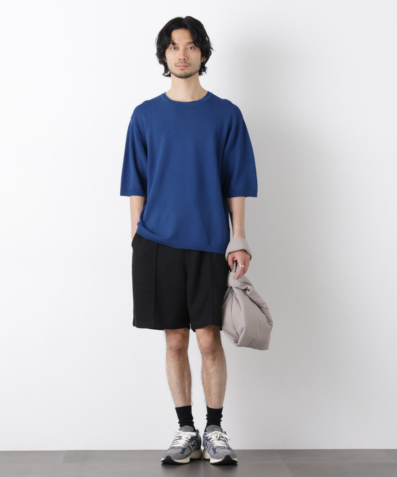 エアリードレープ ニットTシャツ 半袖